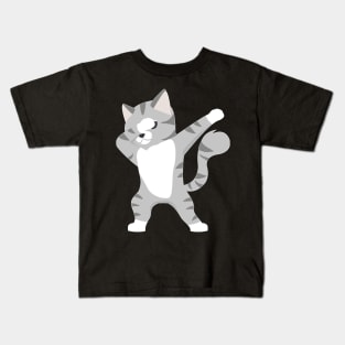 Dabbing Cat Cute Funny Dabbing Cats Lovers For Girls Kids Kids T-Shirt